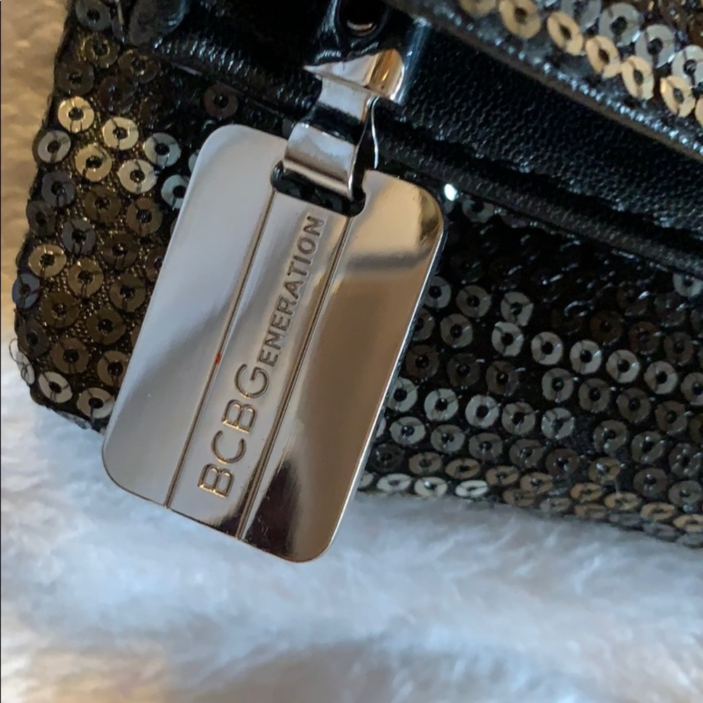 Bcbgeneration Sequined Clutch Blk/Gray/Silver Bag - image 3